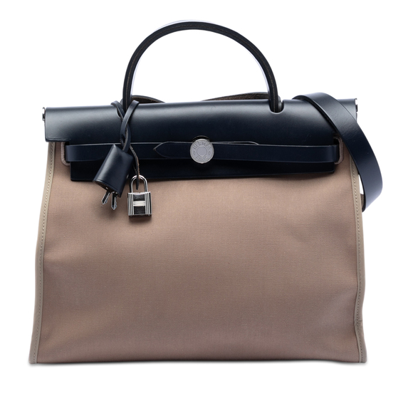 Hermes Handbags - Pre-Loved Hermes Toile Herbag Zip 31